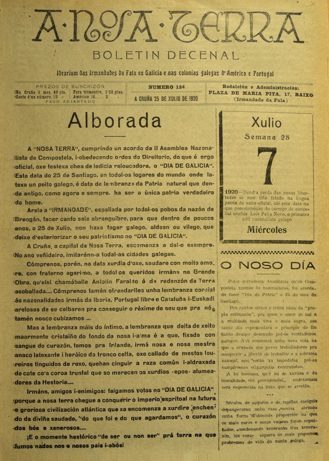 As orixes do Día de Galicia